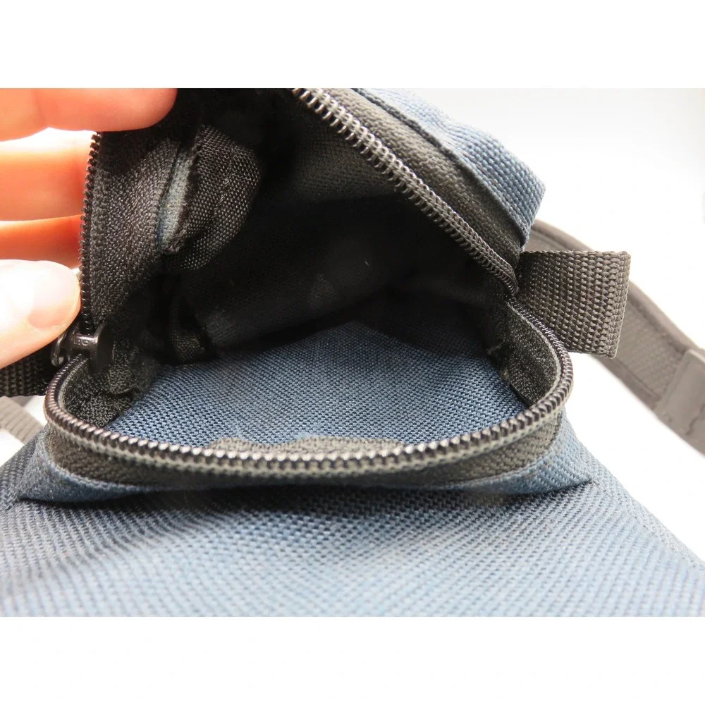 Vintage LL Bean Camera Bag Navy Blue Canvas Made in USA Holster Shoulder Bag